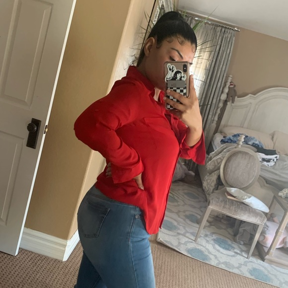 Express Red Blouse - Picture 2 of 3